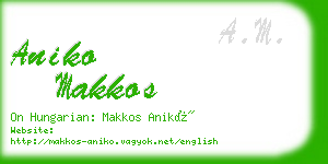 aniko makkos business card